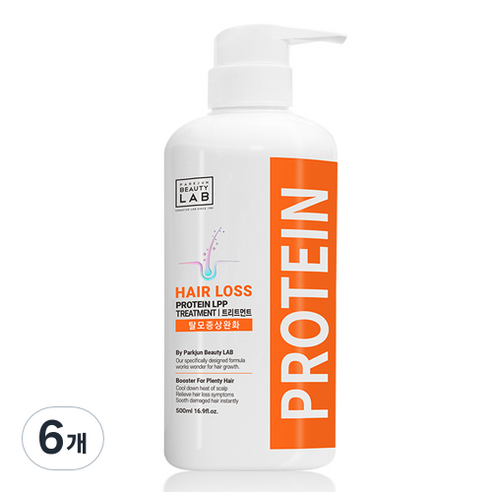박준 헤어로스 LPP 단백질 탈모 증상 완화 트리트먼트, 500ml, 6개