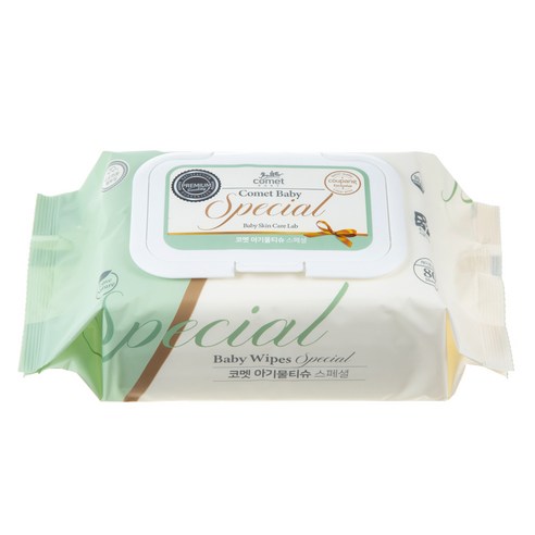 순수한 성분으로 만든 아기용 물티슈