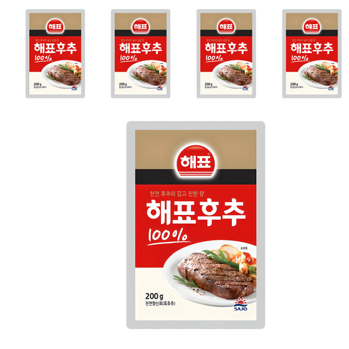 해표 순후추, 200g, 5개