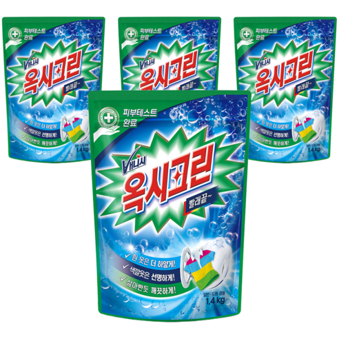 옥시크린 표백제, 1.4kg, 4개