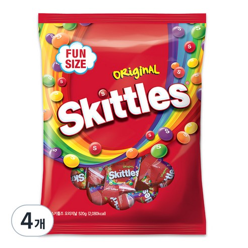 스키틀즈 오리지날, 520g, 4개