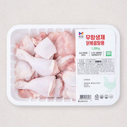 목우촌 무항생제 인증 닭볶음탕용 닭고기 (냉장), 1.2kg, 1개