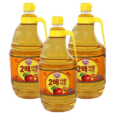 오뚜기 2배 사과식초, 1.8L, 3개