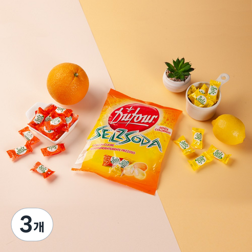 듀포 포지타노 레몬 오렌지 캔디, 150g, 3개