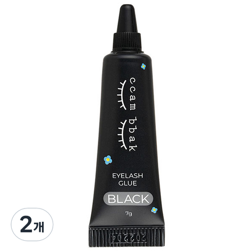 깜빡 글루 속눈썹 접착제 7g, 블랙, 2개