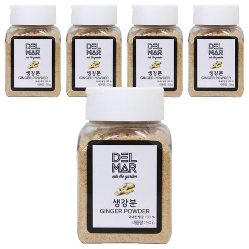 딜리셔스마켓 생강 분말 소형, 50g, 5개