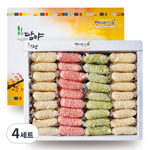 담양한과 꽃창포 삼색유과 선물세트, 560g, 4세트
