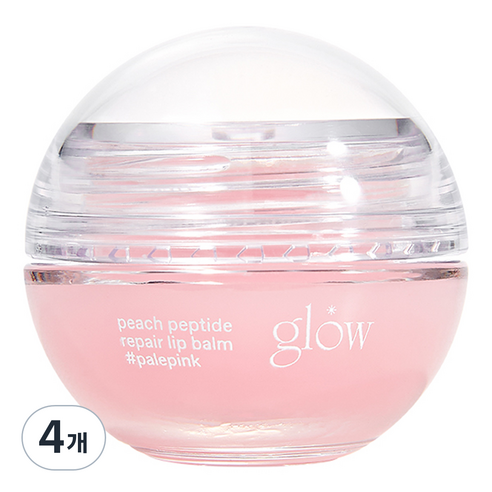 글로우 피치 펩타이드 립밤 페일핑크, 자몽향, 8g, 4개