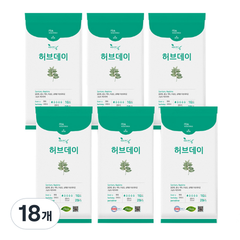 허브데이 팬티라이너, 일반, 20개입, 18개