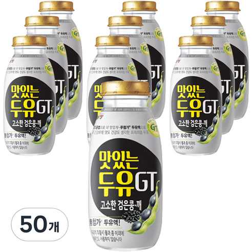 맛있는 두유 GT 검은콩 깨 200mlX10병, 200ml, 50개