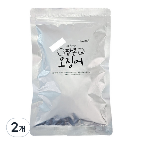 더먹다 자연오감 팝콘 오징어, 120g, 2개