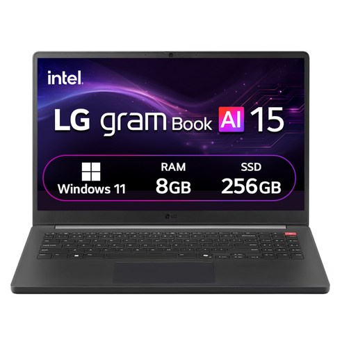 LG전자 2026 그램북 AI 15 코어 Ultra5, 타이탄 블랙, 15U50U-GROWK, 256GB, 8GB, WIN11 Home
