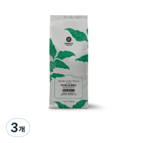 맥널티 부다페스트 블렌드 커피, 홀빈(분쇄안함), 500g, 3개