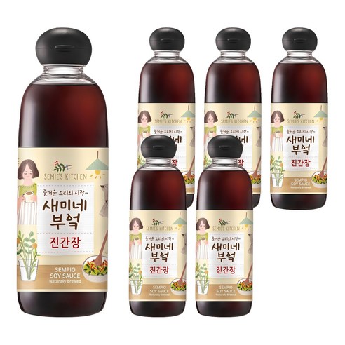 샘표 새미네부엌 진간장, 830ml, 6개