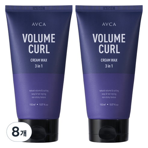 아브카 3 in 1 볼륨 앤 컬크림 왁스, 150ml, 8개