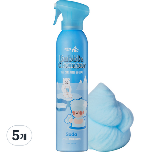 폴메디슨 키즈 아토 올인원 버블 클렌저 소다향, 311ml, 5개