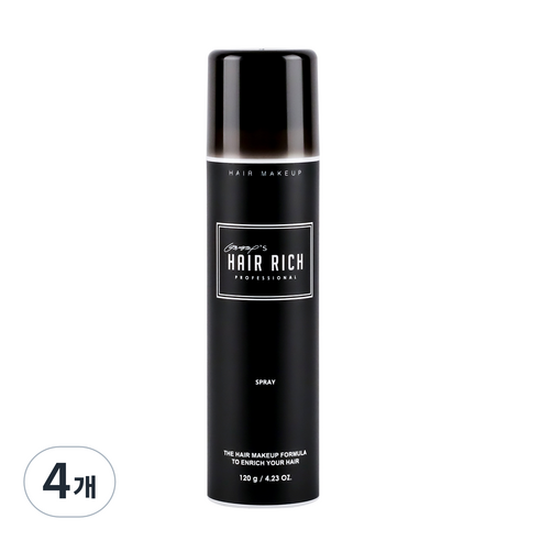 박명수헤어리치 스프레이 120g, 흑갈색, 4개