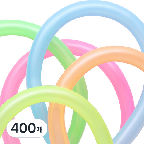 셈퍼텍스 네온혼합 요술 풍선 260S, 랜덤발송, 400개
