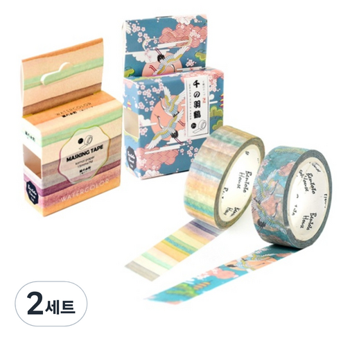 라이프포인트 마스킹 테이프 S1002 세트, S1002, S1021, 2세트