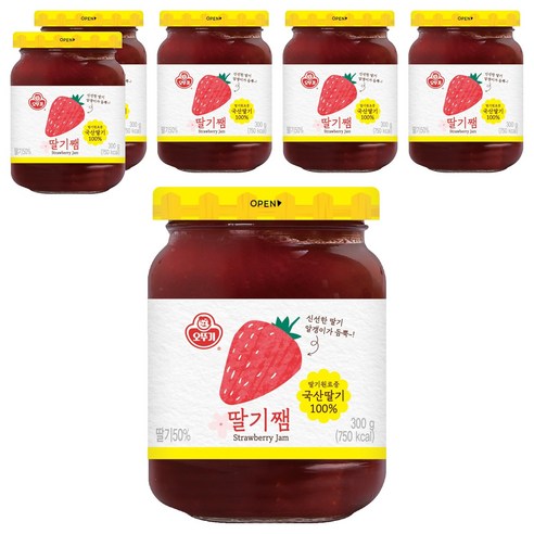 오뚜기 딸기쨈, 300g, 6개