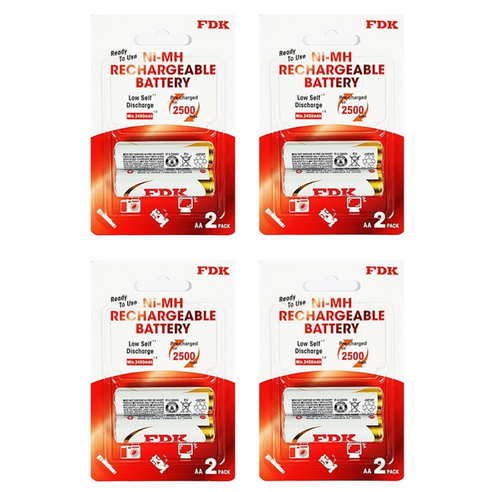 FDK 니켈수소 충전지 AA 2500mAh, 2개입, 4개