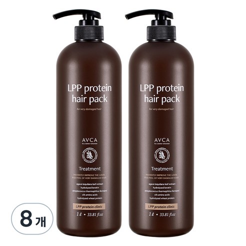 아브카 극손상 케어 LPP 단백질 헤어팩 트리트먼트, 1000ml, 8개