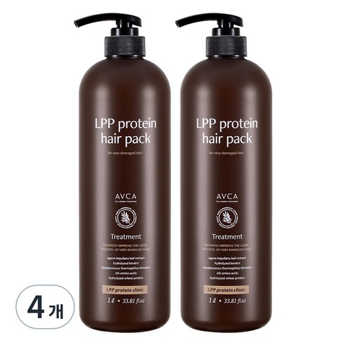 아브카 극손상 케어 LPP 단백질 헤어팩 트리트먼트, 1000ml, 4개
