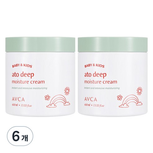 아브카 베이비 앤 키즈 아토 고보습 크림 무향, 400ml, 6개