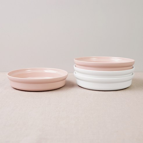 보울보울 국산 노르딕볼볼 파스타볼 22cm, 화이트+핑크, 4개