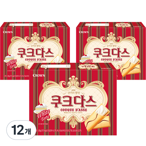 쿠크다스 화이트, 128g, 12개