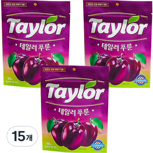 테일러 푸룬건자두, 50g, 15개