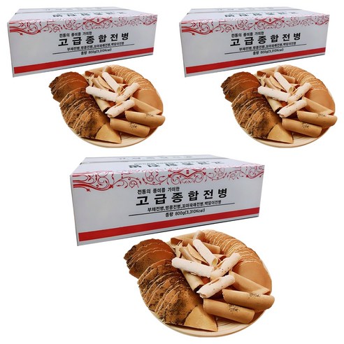 정다운식품 고급종합전병, 800g, 3개