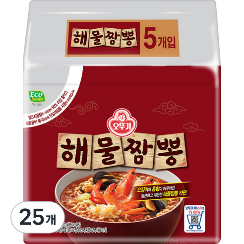 오뚜기 해물짬뽕 120g, 25개