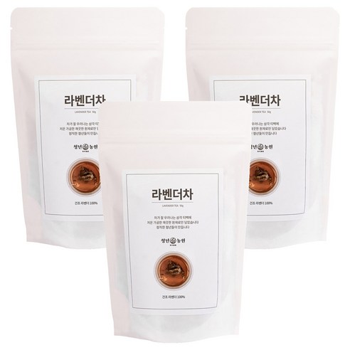 청년농원 저온가공 라벤더차 삼각티백, 1g, 50개입, 3개