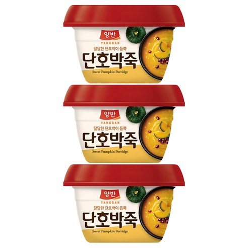 양반 단호박죽, 285g, 3개