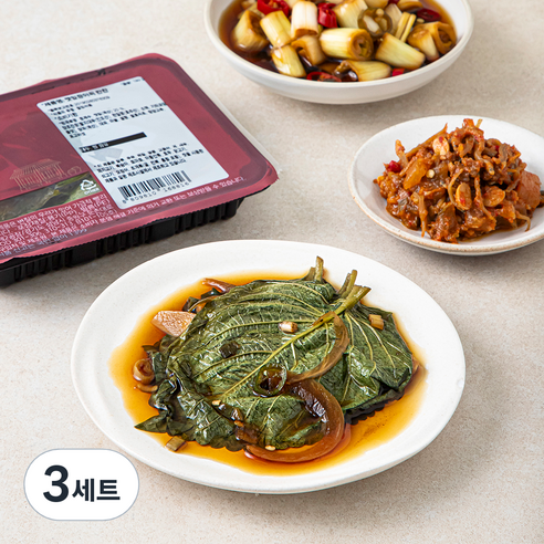식도감 고기와 함께 반찬 대파 장아찌 180g + 깻잎 장아찌 150g + 만능 깡장 150g, 480g, 3세트