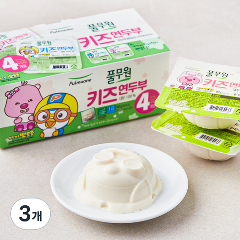 풀무원 뽀로로 키즈 연두부 4개입, 360g, 3개