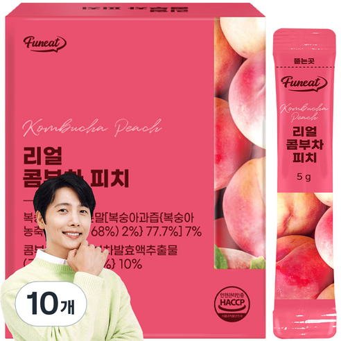 퍼니트 리얼 콤부차 피치맛, 150g, 10개