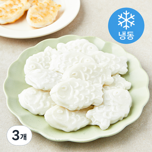 키친고메 굳지않는 백미 붕어떡 (냉동), 500g, 3개