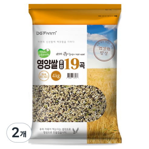 영양만점 찰진혼합 19곡, 4kg, 2개
