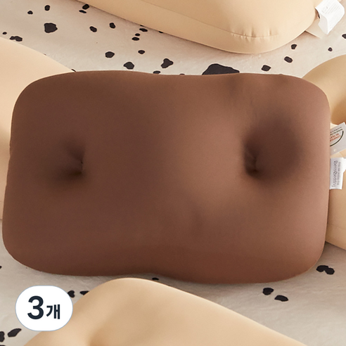 베네베딩 빨아쓰는 건빵 베개 오리지널, 초코, 3개