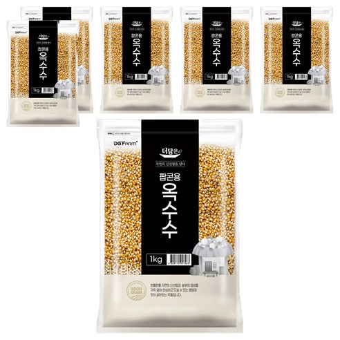 더담은 팝콘용 옥수수, 1kg, 6개