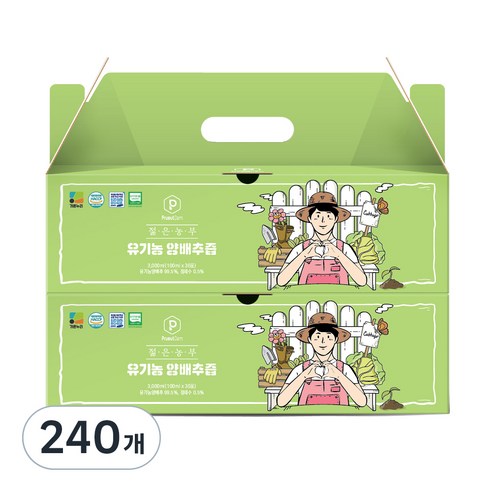 푸릇담 젊은농부 유기농 양배추즙, 100ml, 240개