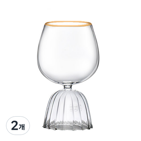 러블리 와인잔 보르도 골드라인, 2개, 540ml