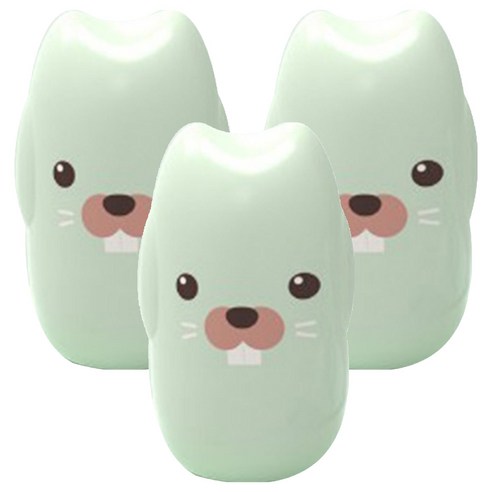 블루마켓 베이비 귀여운 케이스 네일 키트, 물범 민트, 3세트
