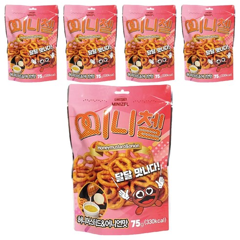 하늘처럼 미니 프레첼 허니머스터드 앤드 어니언, 5개, 75g