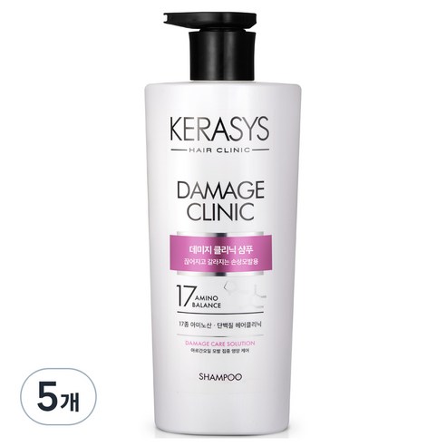 케라시스 데미지 클리닉 단백질 샴푸 플로럴 파우더 향, 600ml, 5개