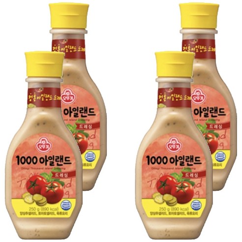 오뚜기 1000 아일랜드 드레싱, 250g, 4개