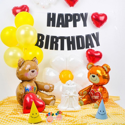 파티쇼 생일 파티 가랜드, 글리터 블랙, 1개