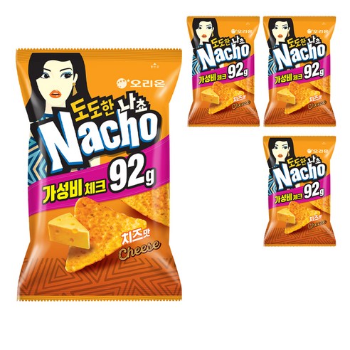 오리온 도도한 나쵸 치즈맛, 92g, 4개